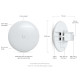 Ansamblu Antenă/Access-Point Ubiquiti UniFi airMAX NanoBeam 5AC, 5 GHz, 19 dBi, 10 km, 450 Mbps, PoE, NBE-5AC-GEN2